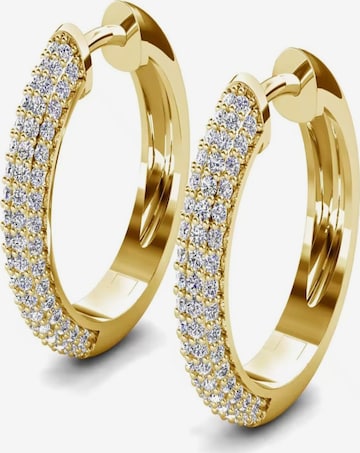 ROUGEMONT Jewellery Earrings 'Funkelnde Creolen Ohrringe Louisa' in Gold: front