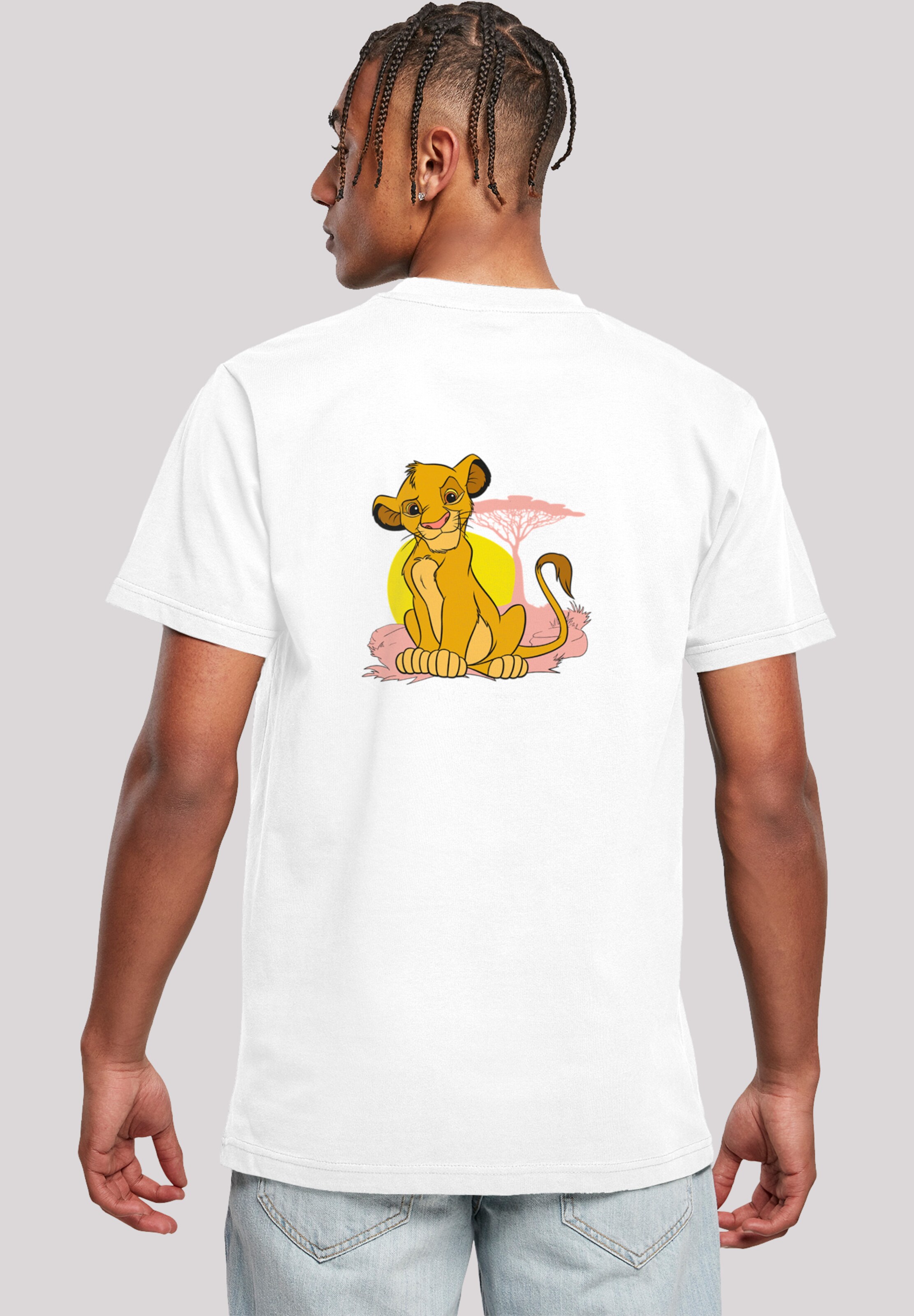 F4NT4STIC Shirt 'Disney König der Löwen Simba und Mufasa' in White | ABOUT  YOU