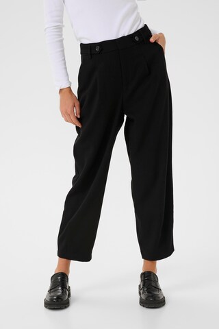 Loosefit Pantalon à pince 'Merle' Kaffe en noir : devant