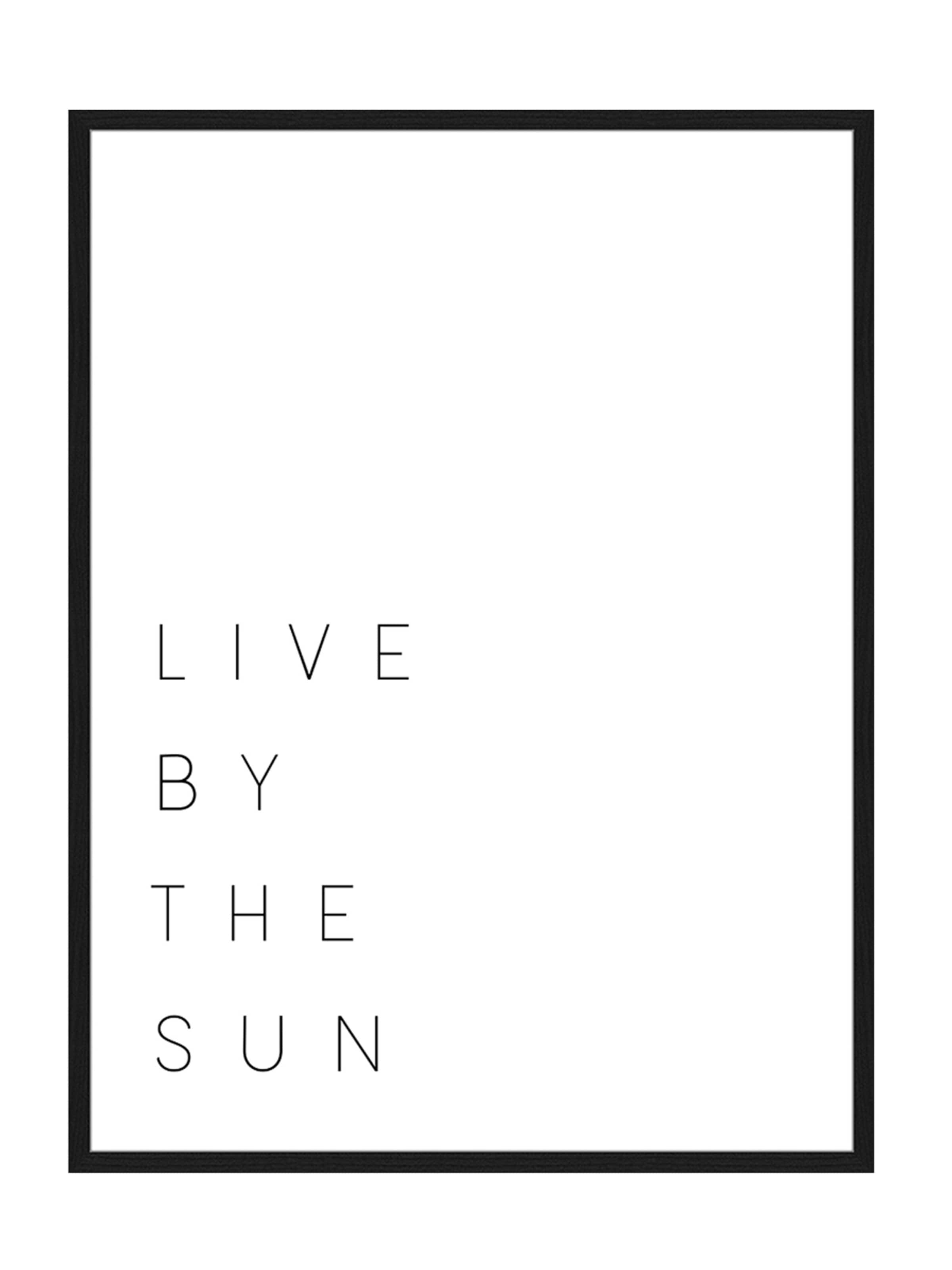 Liv Corday Image 'Live By The Sun' in Black: front