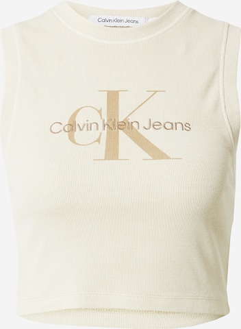 Calvin Klein JeansTop 'MINERAL' - bež boja: prednji dio