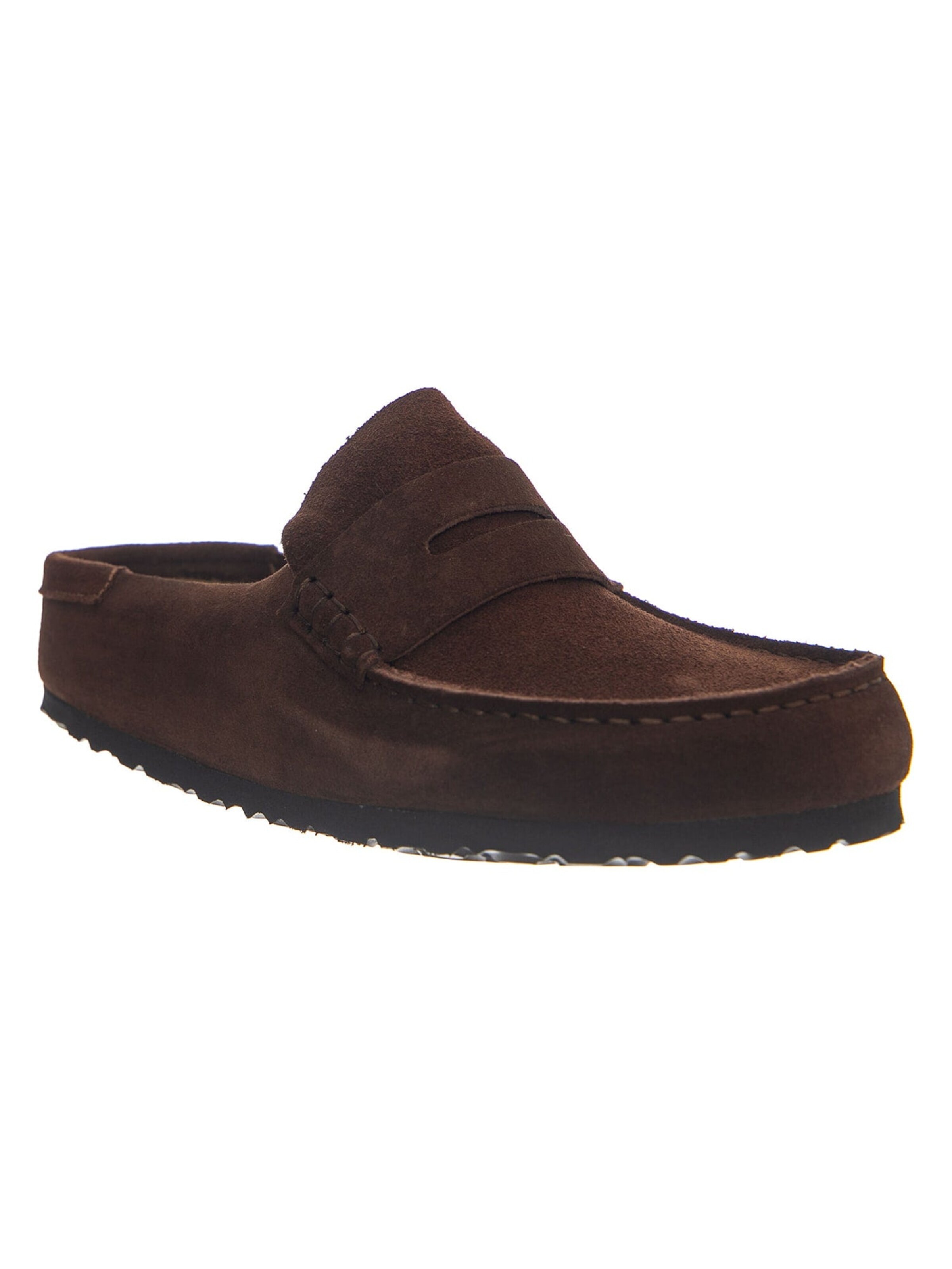 BIRKENSTOCK Slip On 'NAPLES WRAPPED SUEDE LEATHER' i brun: forside