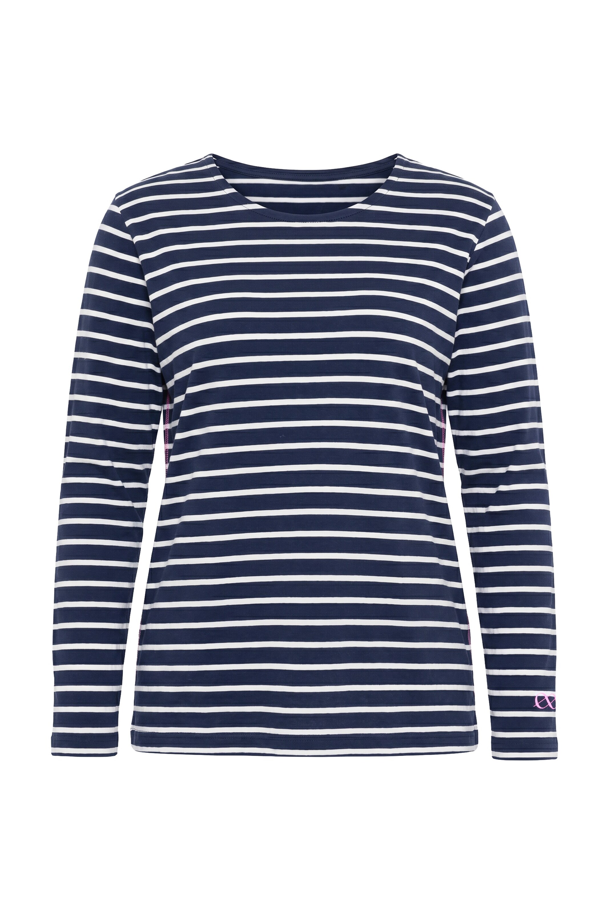 LAURASØN Shirt in L-XL in Marine blue / White, Item view