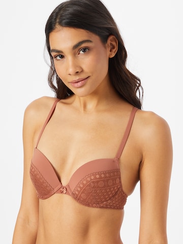 ESPRIT Push-up Bra in Brown: front