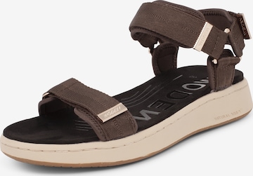 WODEN Sandals ' Line ' in Brown: front