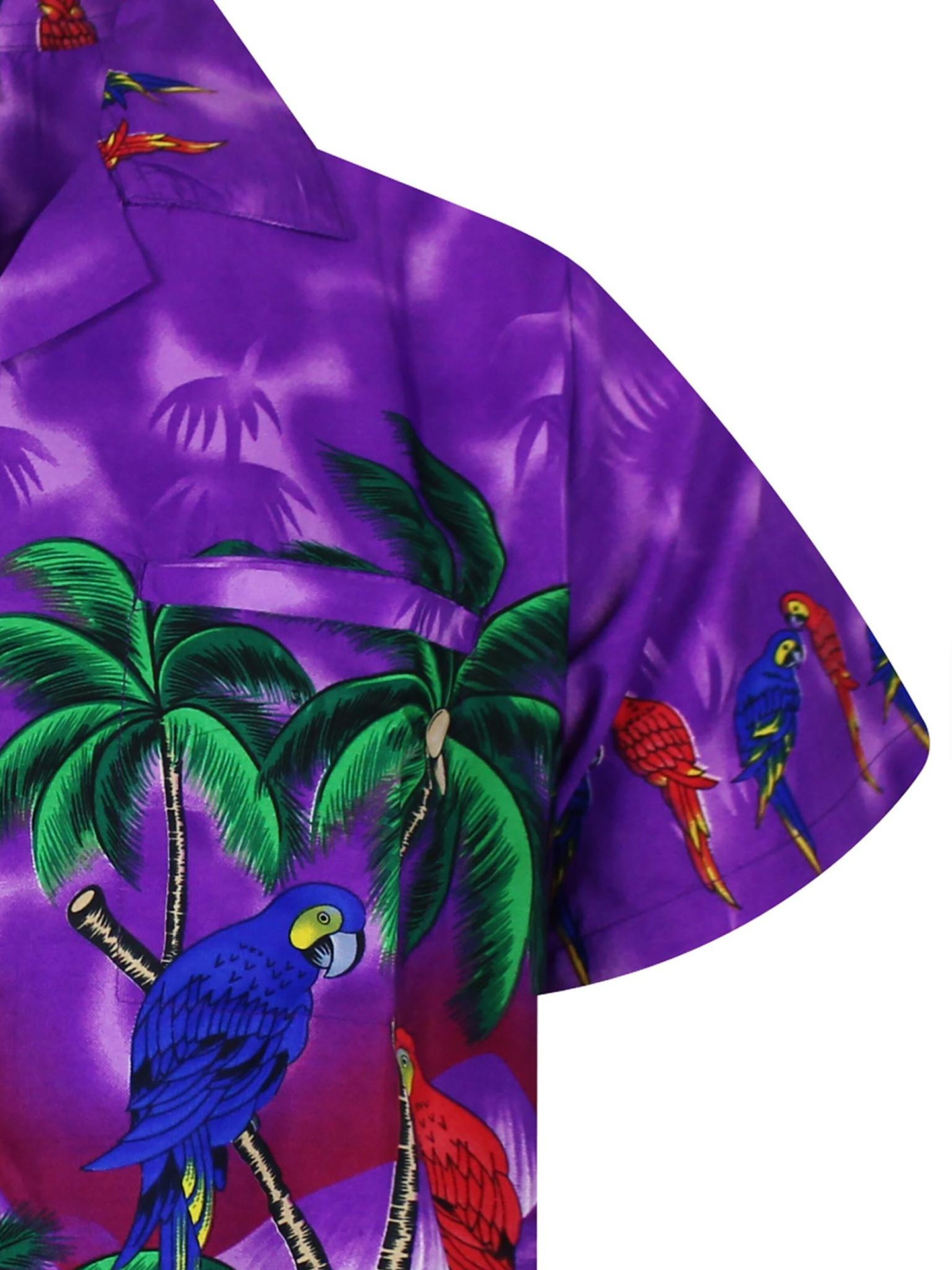 King Kameha Shirt 'Parrot'‌‌‌ in Lila
