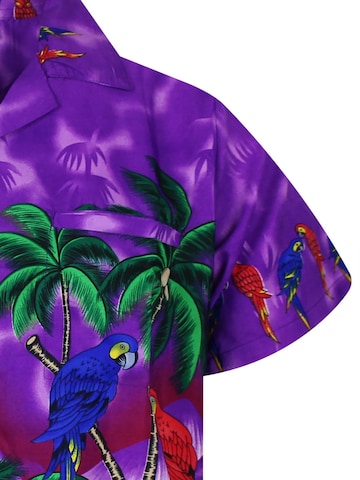 King Kameha Shirt 'Parrot' in Purple