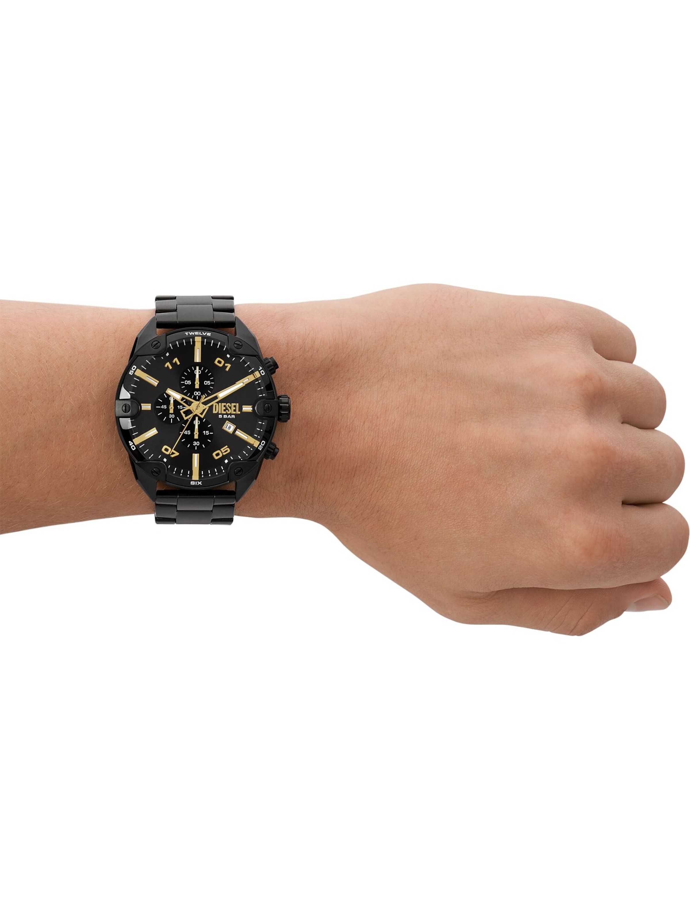 DIESEL Analog watch in Black: front
