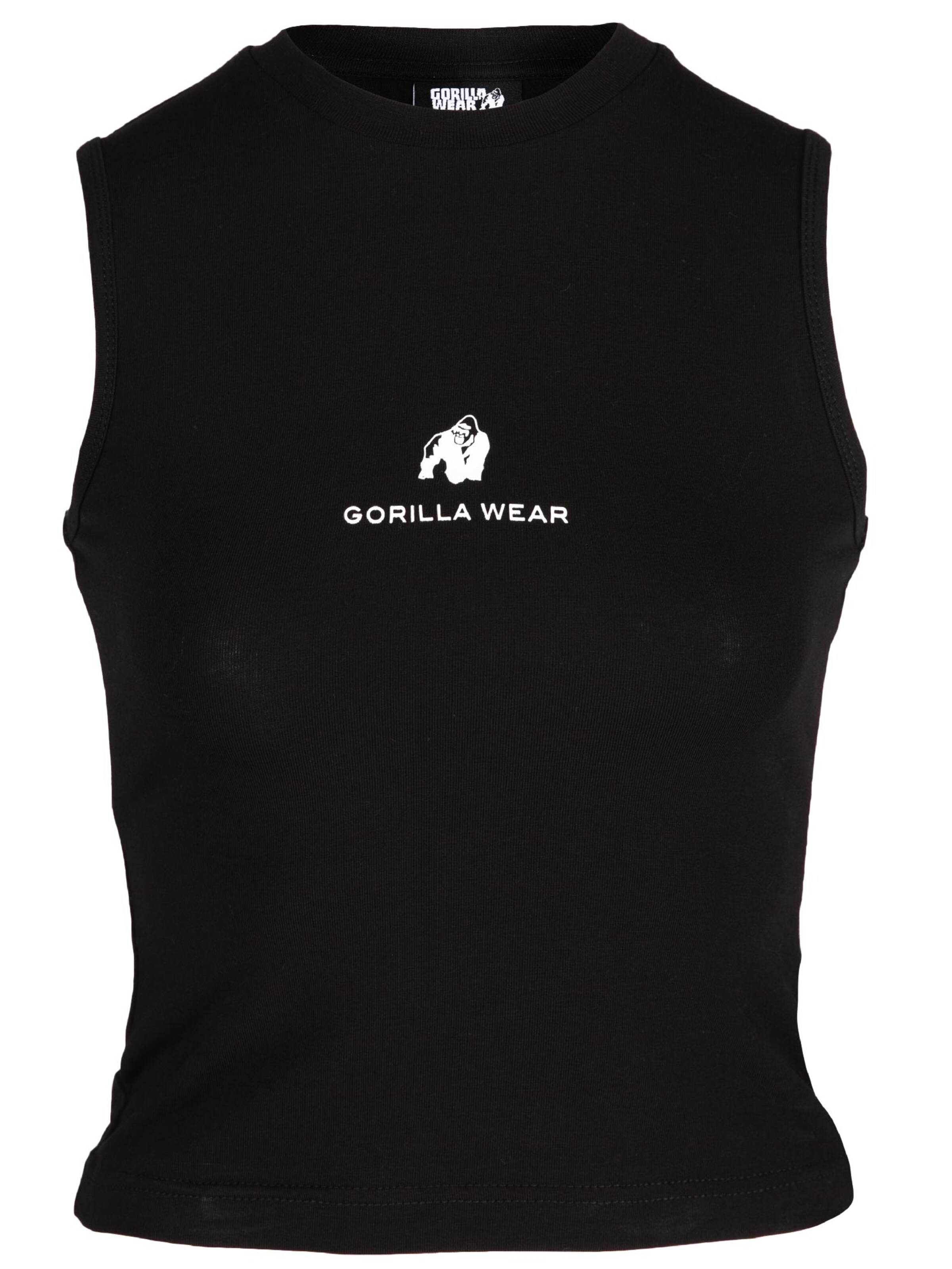 Top 'Livonia' di Gorilla Wear in nero: frontale