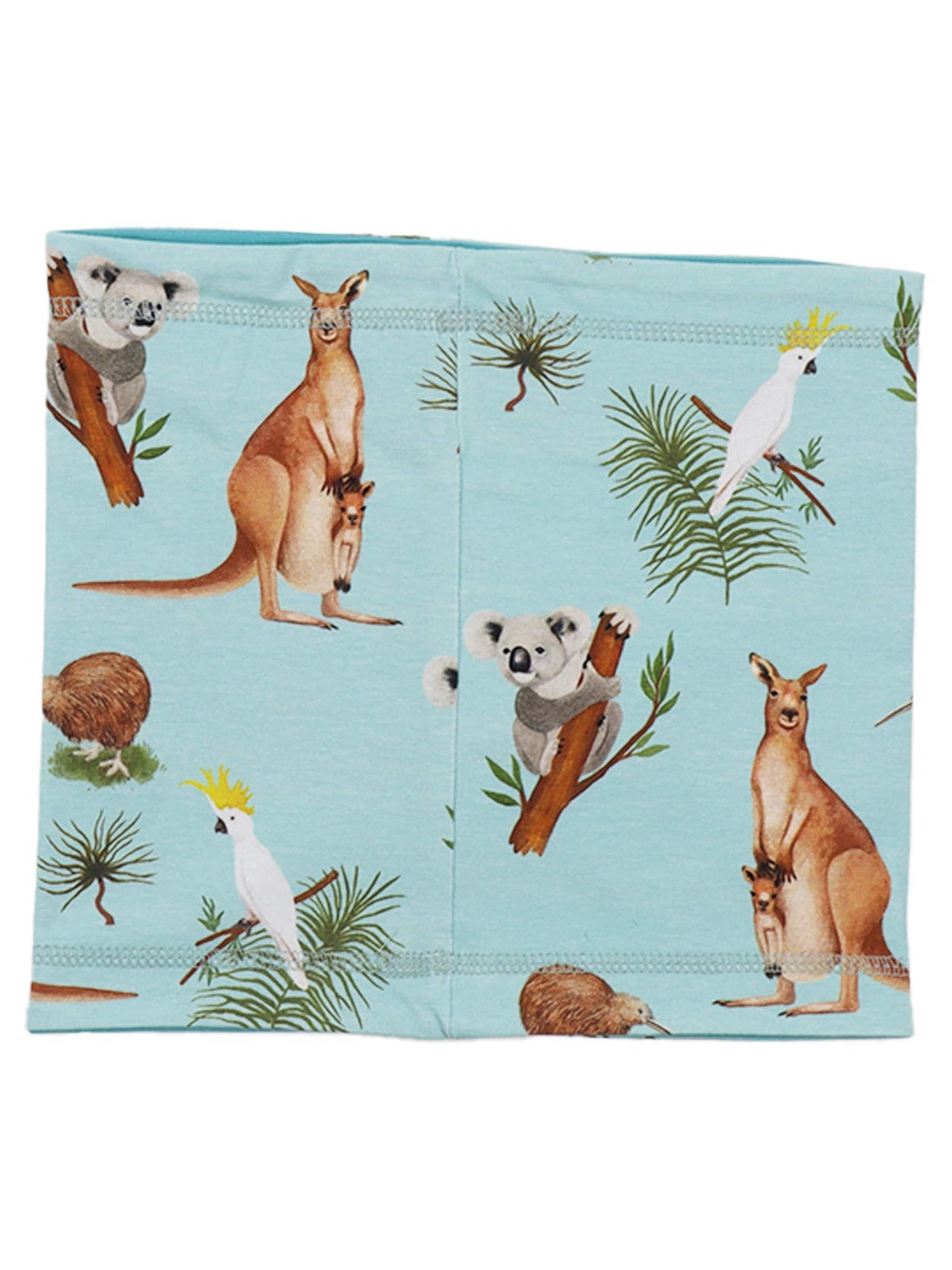Walkiddy Scarf 'Australian Animals' in Blue