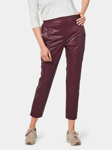Goldner Slimfit Hose 'Martha' in Rot: Vorderseite