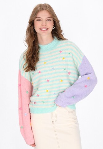 MYMO - Pullover em azul: frente