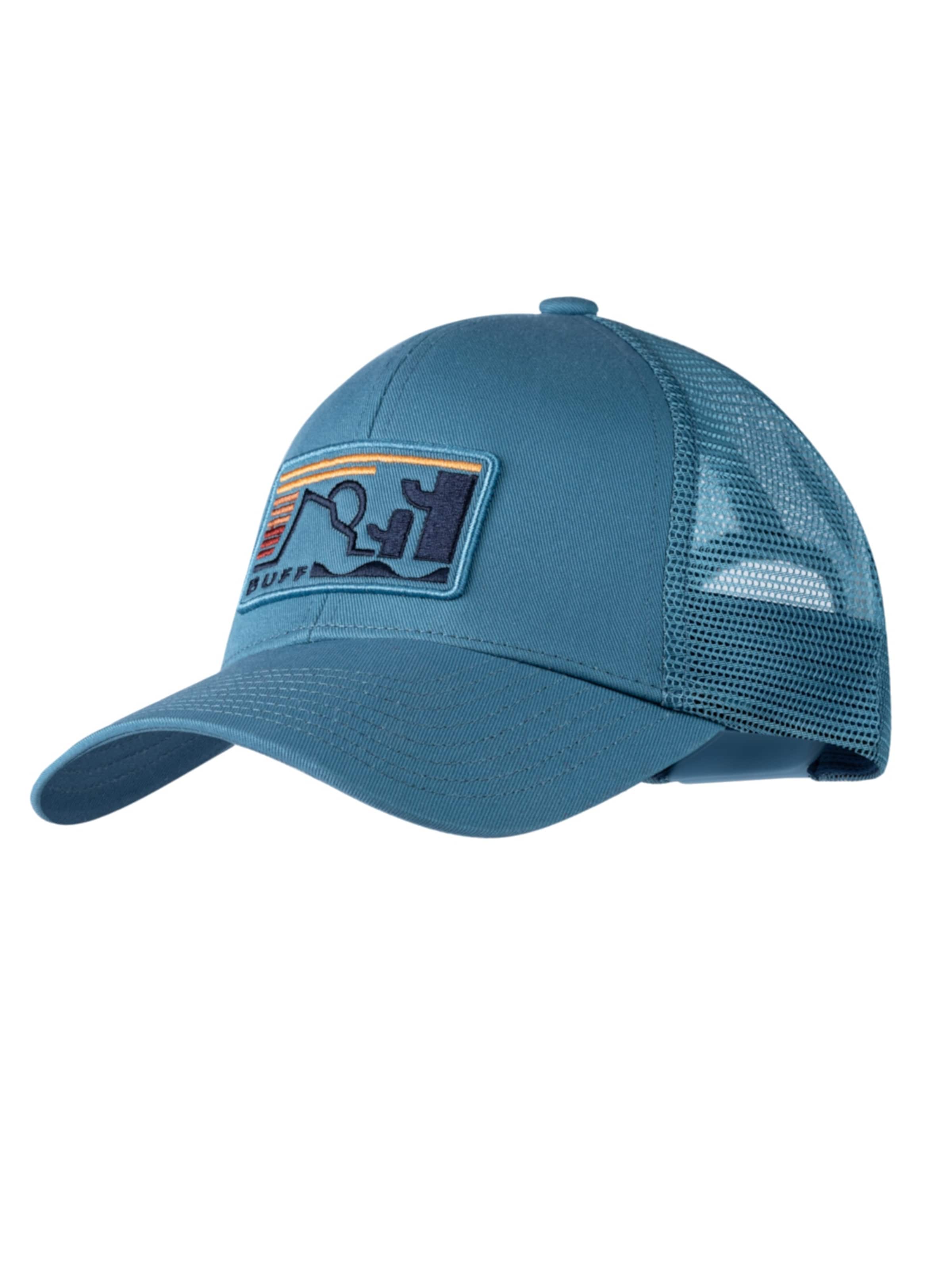 BUFF Pet 'Explore Trucker Cap' in Blauw: voorkant