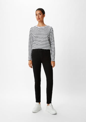 comma casual identity Skinny Jeans i svart: framsida