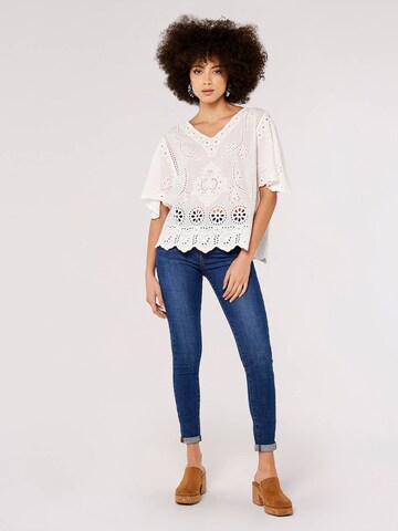 Apricot Blouse in White