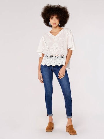 Apricot Blouse in White