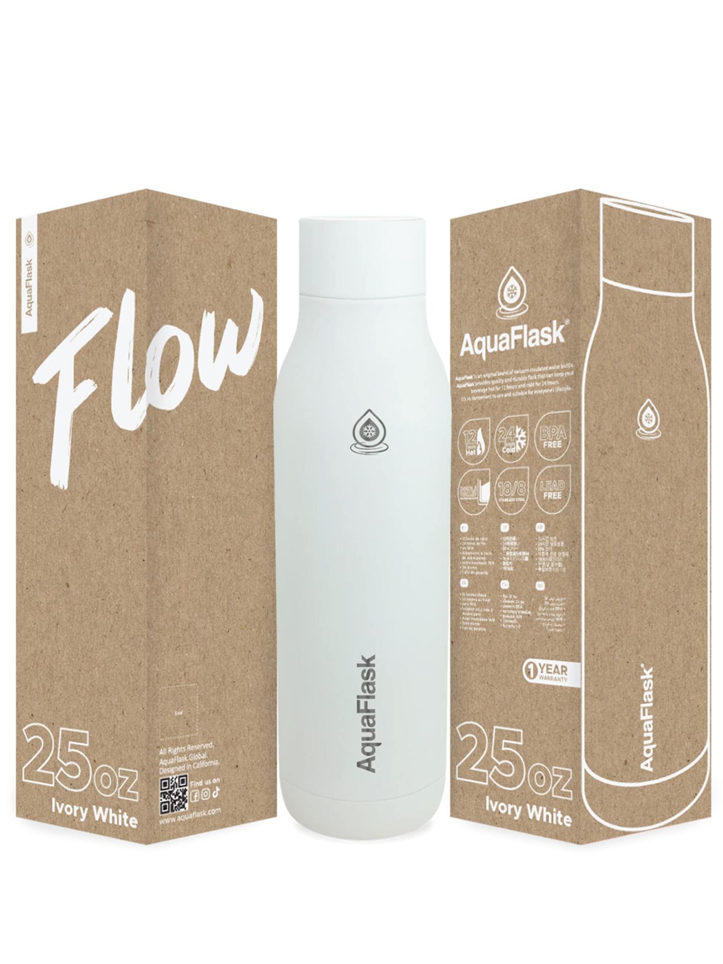 AquaFlask Láhev na vodu 'AquaFlask Termoláhev FLOW 739 ml' – bílá