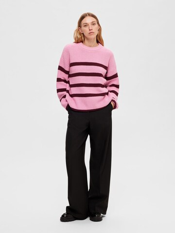 SELECTED FEMME Trui 'Bloomie' in Roze