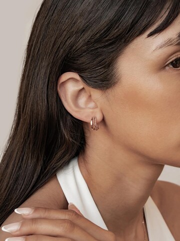 Boucles d'oreilles 'Twist & Bead' Hey Happiness en or