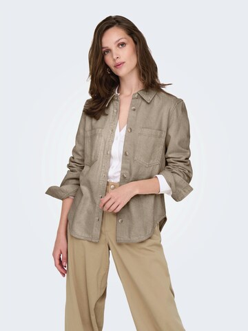 Camicia da donna di ONLY in beige: frontale