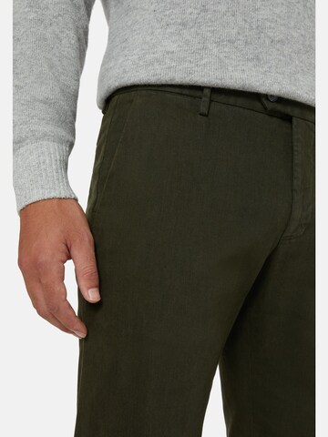 Coupe slim Pantalon à plis Boggi Milano en vert