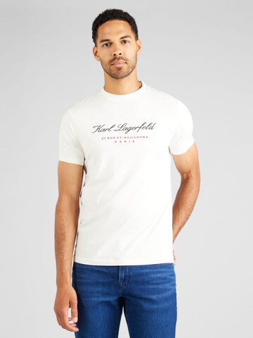 T-Shirt Karl Lagerfeld en beige : devant