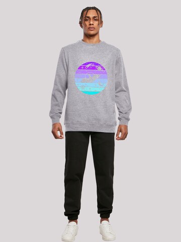 F4NT4STIC Sweatshirt 'Retro Alien Weltraum Sonnenuntergang' in Grey