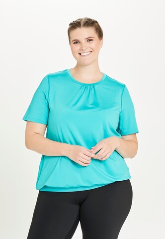 Q by Endurance Shirt 'NELLA' in Blauw: voorkant