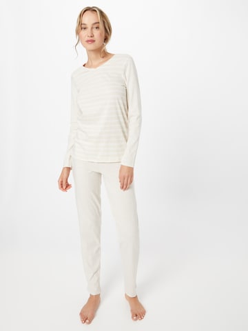 SCHIESSER Pajama in Beige: front