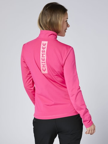 CHIEMSEE Athletic Sweater ' mit kurzem Reißverschluss ' in Pink