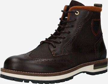 PANTOFOLA D'ORO Lace-Up Boots 'Tocchetto' in Brown: front