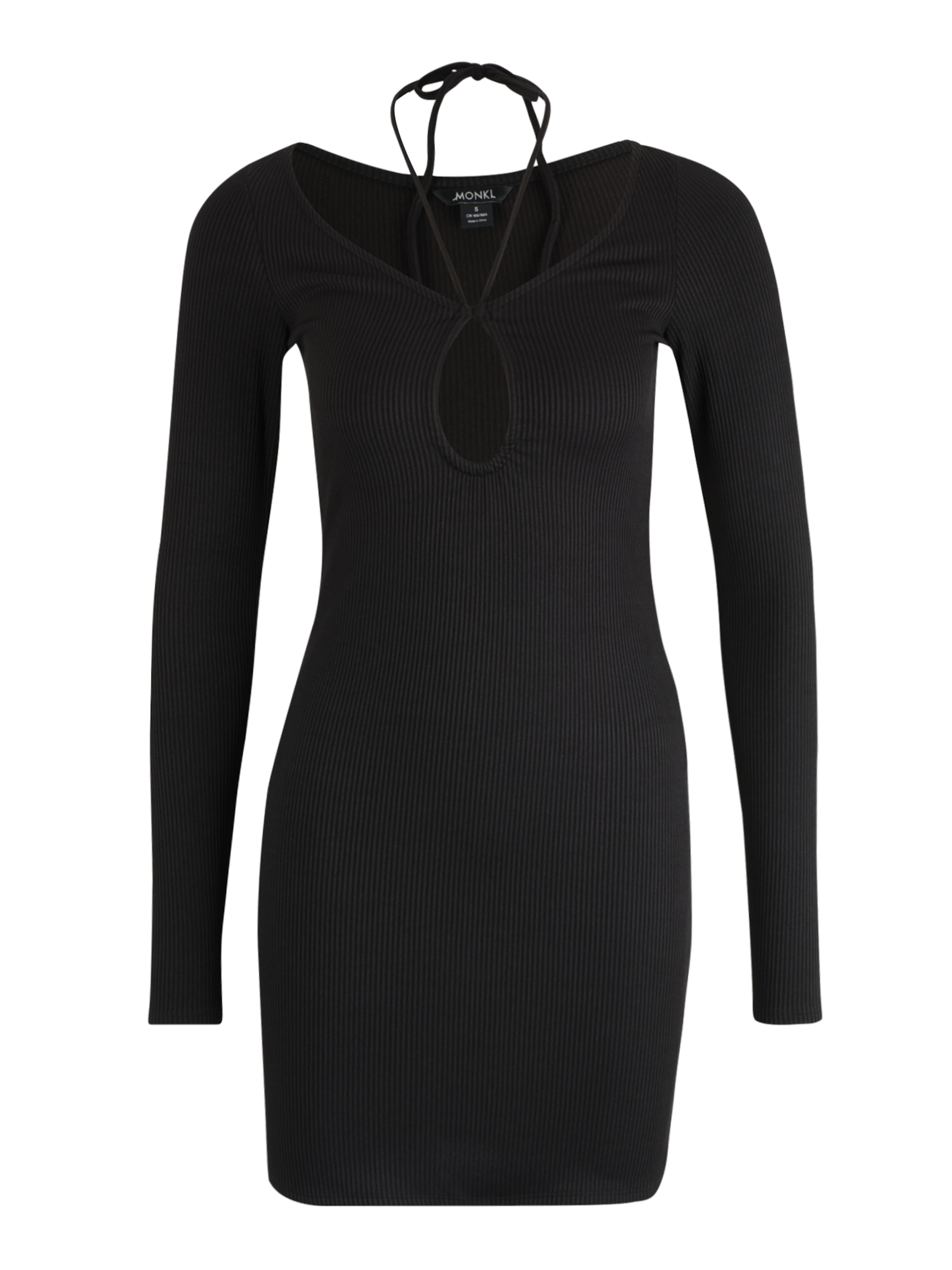 Monki Obleka | črna barva: sprednja stran