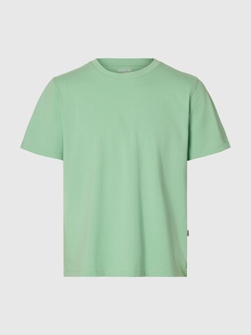 SELECTED T-Shirt 'SLHAspen' in Grün: Vorderseite