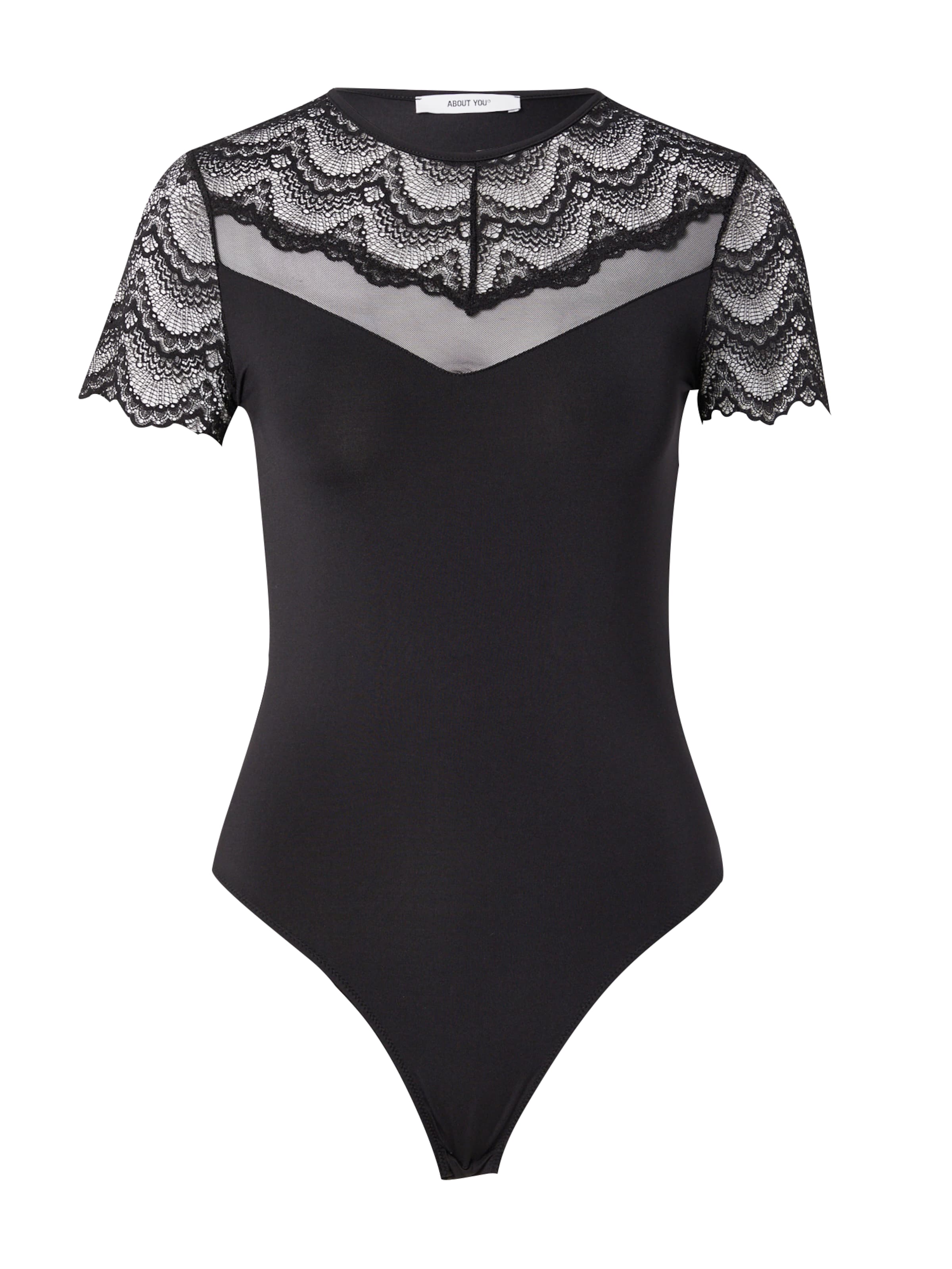 ABOUT YOU Κορμάκι-μπλουζάκι σε μαύρο: μπροστά