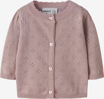 NAME IT Knit Cardigan in Purple: front