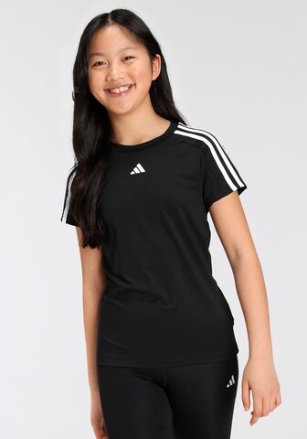 juoda ADIDAS SPORTSWEAR Sportiniai marškinėliai 'Train Essentials Aeroready 3-Stripes -Fit ': priekis