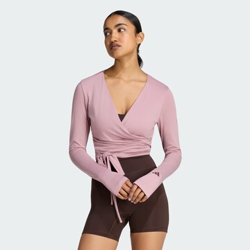 ADIDAS PERFORMANCE - Camisa funcionais 'Studio' em roxo: frente