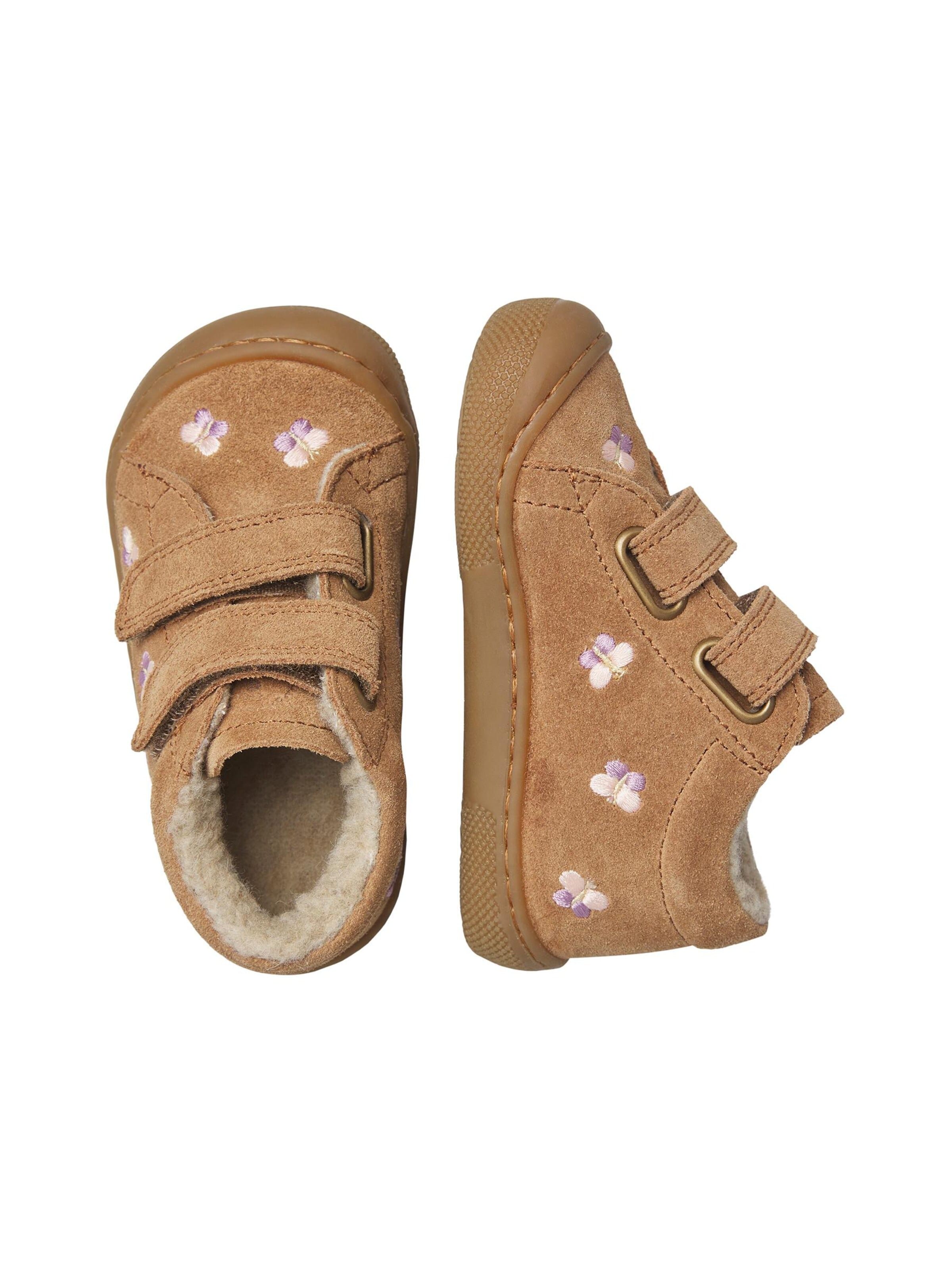 NATURINO Sneakers 'BAREFOOT AMUR VL EMBR.BUTTERFLY' in Roze