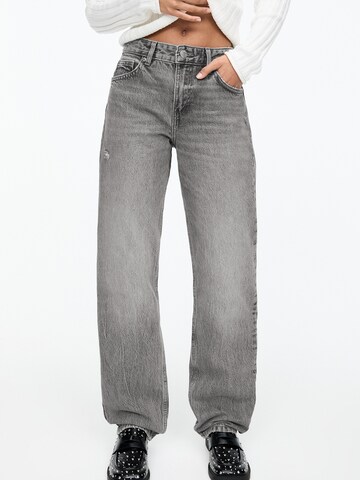 Loosefit Jean Pull&Bear en gris : devant
