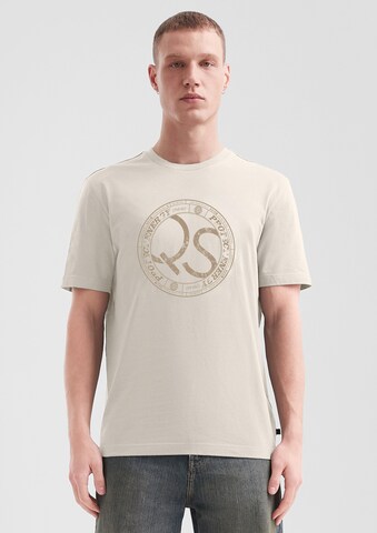 QS Shirt in Beige: voorkant