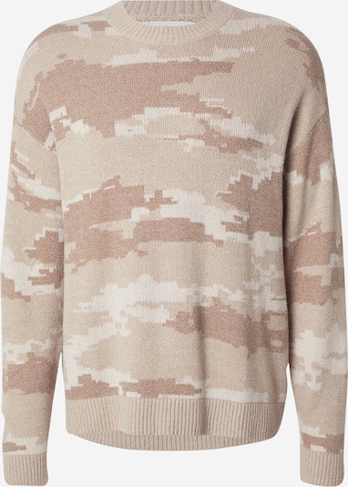 HOLLISTER Pulover 'INTARSIA' u cappuccino / svijetlosmeđa / bijela, Pregled proizvoda