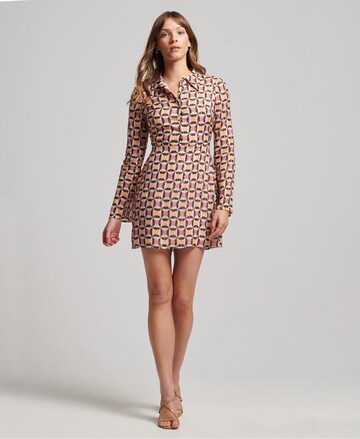 Superdry Shirt Dress 'After Party' in Pink