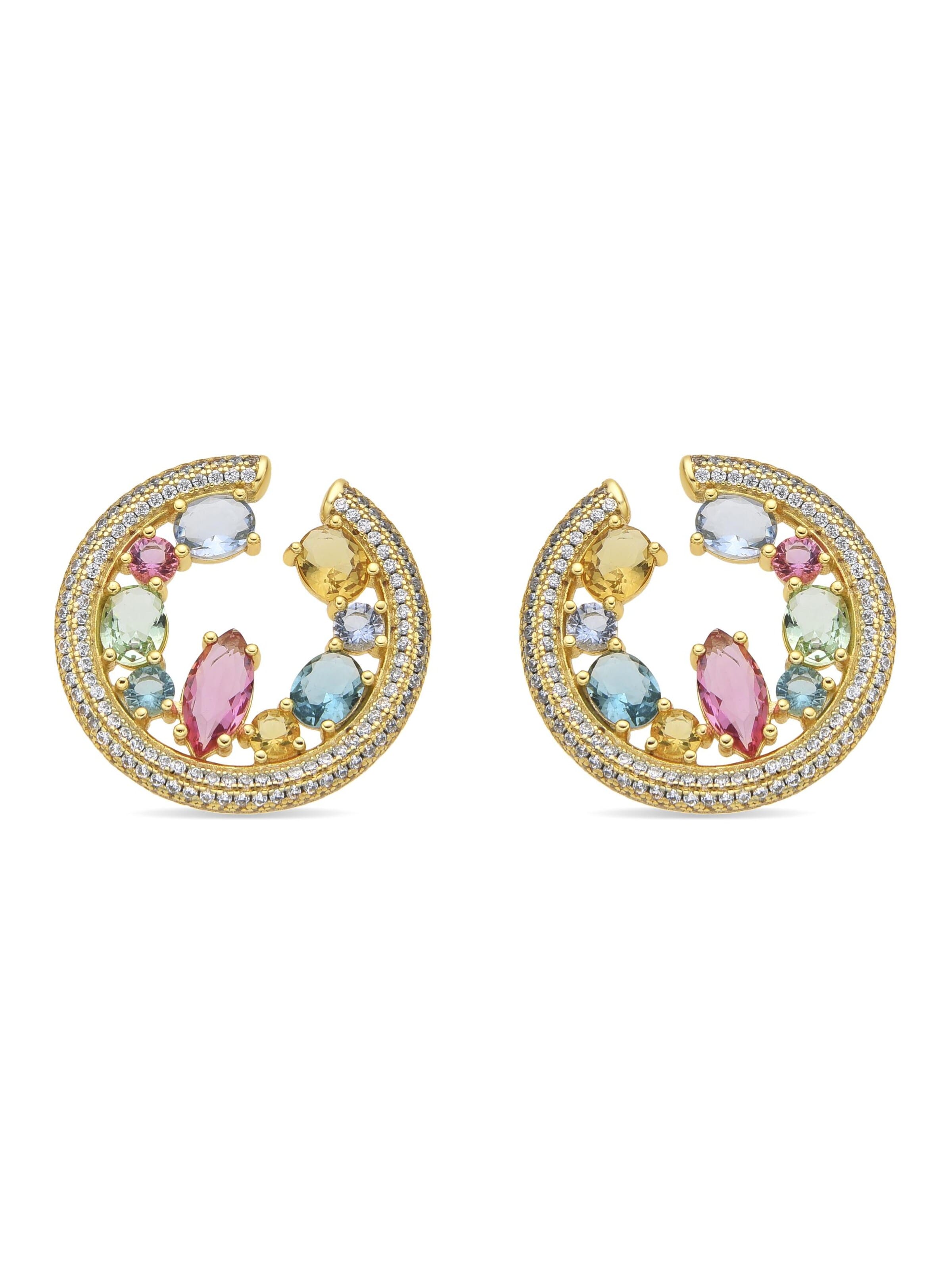 Boucles d'oreilles 'SAB' Luxenter en mélange de couleurs : devant