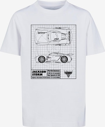 ABSOLUTE CULT Shirt 'Cars - Jackson Storm' in White: front