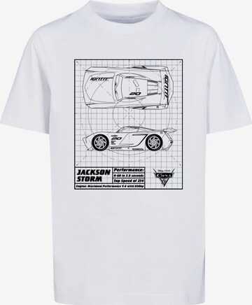 ABSOLUTE CULT Shirt 'Cars - Jackson Storm' in White: front