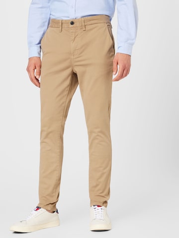 BURTON MENSWEAR LONDON Skinny Chinobyxa i beige: framsida