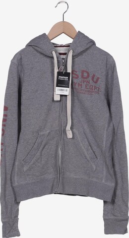 Superdry Sweatshirt & Zip-Up Hoodie in M in Grey: front