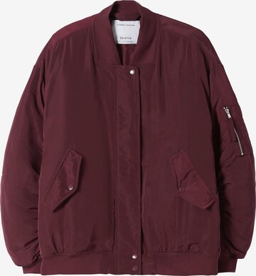 Bershka Between-Season Jacket in Red: front