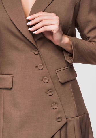 Ombre Kokerjurk in Bruin