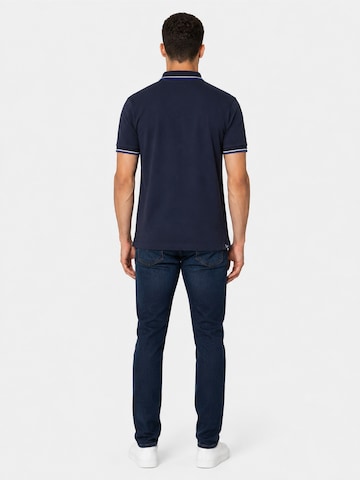 Boxeur des Rues Shirt 'Herren Poloshirt Boxeur des Rues aus Piqué-Baumwolle, Marineblau, Weiß-blaue Streifen' in Blue